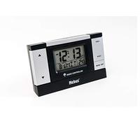 Mebus 51059 Negro, Plata - Despertador (Negro, Plata, LCD, 2 líneas, 120 mm, 75 mm)