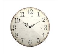 Mebus Reloj de Pared de Cuarzo, Mecanismo de Movimiento de Silencio, sin Ruido Ticktack, Mecanismo de Cuarzo preciso, Cubierta de Cristal de cúpula, diseño Llamativo, Esfera árabe, diámetro: 20 cm