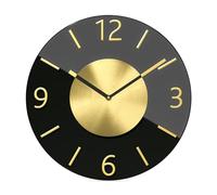 Mebus Reloj de Pared de Cuarzo, Mecanismo de Movimiento silencioso - sin Ruido Tic-tack, Mecanismo de Cuarzo preciso, Cristal Elegante, números de Aluminio 3D, manecillas de Aluminio,