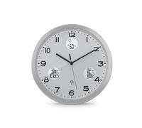 Mebus Reloj de Pared inalámbrico, Esfera Blanca, indicador de Temperatura Interior y Exterior, con transmisor Exterior, Humedad del Aire, Modelo 13150