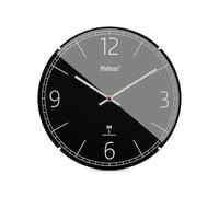 Mebus Reloj de Pared inalámbrico, silencioso, cúpula, sin Marco, Negro, Modelo 12985 - Elegante y preciso
