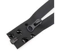 MebuZip 75 cm, 2 unidades, cremallera impermeable divisible, #5, color negro, cremalleras impermeables para abrigo, chaquetas, TPU