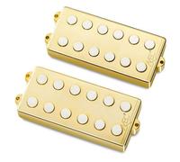 MEC Pasive MM Style Bass Pickup Set Metal Cover 6 String - Gold