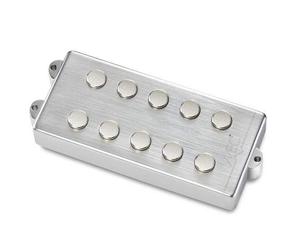 MEC Passive MM-Style - Pastilla para bajo (cubierta de metal, 5 cuerdas), color cromado cepillado