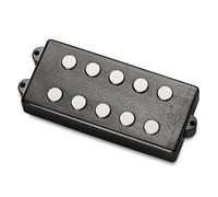 MEC Passive MM-Style - Pastilla para bajo (cubierta de metal, 5 cuerdas), color negro y cromo cepillado