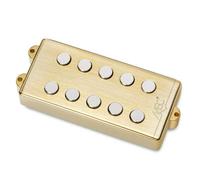 MEC Passive MM-Style - Pastilla para bajo (cubierta de metal, 5 cuerdas, cuello cepillado), color dorado