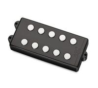 MEC Passive MM-Style - Pastilla para bajo (cubierta de metal, 5 cuerdas, cuello cromado), color negro