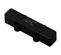MEC Pastilla para bajo Active J-Style (pantalón corto), cubierta de metal, cuello de 4 cuerdas, color negro y cromo cepillado.