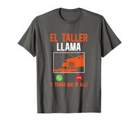 Mecáni Mecánico El Taller Llama Y Tengo Que IR Allí Camiseta, Hombre, Asfalto, 5XL