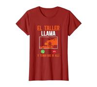 Mecáni Mecánico El Taller Llama Y Tengo Que IR Allí Camiseta, Mujer, Arándano, L