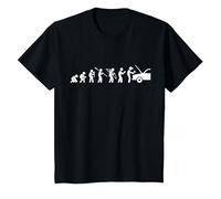 Mecánica de automóviles Evolución de un mecánico de vehículos Camiseta, Niños, Negro, 8 años