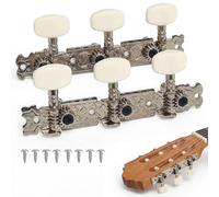 Mecánica Guitarra Acústica 2 piezas de aleación de alta calidad - Guitar Tuning Pegs 3L+3R, mecanismo de afinación estable y suave para guitarra popular o acústica, tacos de afinación con tornillos