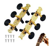 Mecánica Guitarra Clásica 2 piezas de aleación de alta calidad - Guitar Tuning Pegs 3L+3R, mecanismo de afinación estable y suave para guitarra clásica o acústica, tacos de afinación con tornillos