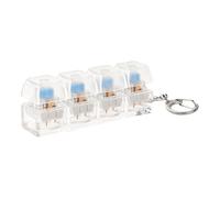 Mecánico Clicker Fidget, Quiet Button Toy, 3,15 x 0,79 x 0,98 pulgadas, dispositivo portátil con acción suave, comodidad flexible, llavero de oficina con construcción compacta, herramienta de enfoque