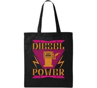 Mecánico de aceite de coche de motor de energía diesel bolsa de tela de algodón orgánico natural negro, negro, talla única, Negro, One size