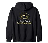 Mecánico de automóviles Hablo Fluent Check Engine Light Auto Repair Sudadera con Capucha