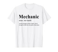 Mecánico Diccionario Definición Funny Tee mecánico t shirt Camiseta