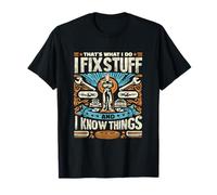 Mecánico Ingeniero Garaje Funny I fix Stuff Hombres Camiseta