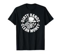Mecánico Manos Sucias Limpio Coche Dinero Automotriz Camiseta
