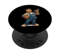 Mecánico Oso Fuerte Taller Motivo PopSockets PopGrip Adhesivo