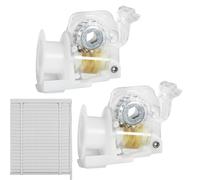 Mecanismo basculante para - ABS+ metal 1,77 x 1,5 x 0,79 pulgadas | Mecanismo basculante para barra hexagonal de metal, 2 piezas, líneas finas transparentes, volquete de pared silencioso