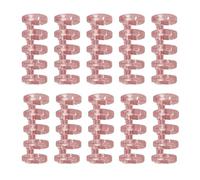 Mecanismo de anillas en D, 60 unidades, 5 anillos, plástico, hojas sueltas, tamaño A4, A5, A6, lomos divididos a presión para álbum de fotos (rosa)