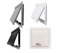 Mecanismo de apertura magnético push-pull, cerradura magnética, trampilla de inspección de metal, for aplicaciones eléctricas y de plomería(White,15x15cm)