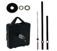 Mecanismo de cuarzo/motor de cuarzo con manecillas de metal, funciona con pilas, sin tictac, reparación de bricolaje (1, 130 mm, negro)