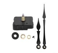 Mecanismo de cuarzo para reparación o reemplazo de reloj de pared con manecillas de hora, minuto y segundo, adecuado para esferas de 25-30 cm (cabeza negra)