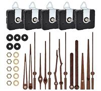 Mecanismo de cuarzo y manecillas de reloj, mecanismo de movimiento silencioso, kit de repuesto con reloj de madera de nogal, mecanismo de movimiento de reloj de pared, mecanismo de movimiento para