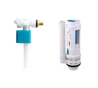 Mecanismo de descarga para WC 3/8" Toilet Water Fitting Side Intake Valve Copper WC FloatingToilet Filling Kits Adjust FlushToilet Accessories(Side Inlet split24cm)