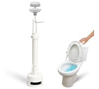 Mecanismo de descarga para WC, Válvula Descarga Inodoro, Descargador WC universal, Apto para cualquier tipo de cisterna estándar con diseño de tirador de descarga