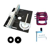 Mecanismo de elevación ajustable y combinación de placa de inserción para bancos de carpintería, herramienta de viaje vertical de 51 mm, enrutador de madera, elevación de base de inmersión