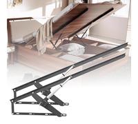 Mecanismo De Elevación De Cama De Almacenamiento Eléctrico Con Control Remoto Inalámbrico, Soporte Hidráulico De Alta Resistencia Con Bisagra For Ahorrar Espacio(Schwarz,80cm)