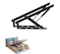 Mecanismo de elevación de cama plegable, soporte neumático de gas para una fácil elevación de la caja de almacenamiento, mejora la utilización del espacio
