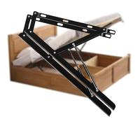 Mecanismo de elevación de gas negro resistente para cama plegable, sistema de elevación neumática de 100 cm, juego de resorte de gas para soporte de colchón, solución de ahorro de espacio