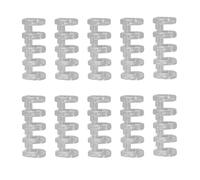 Mecanismo de encuadernación anillas, 60 piezas, 5, lomos hojas sueltas plástico for álbum fotos A4, A5, A6, peines divididos a presión(Transparent)