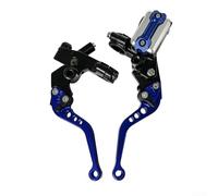 Mecanismo de freno de mano y embrague de motocicleta de 22 mm hecho a mano CNC que proporciona un rendimiento superior en la carretera (azul)