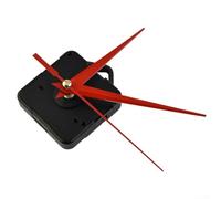 Mecanismo de motor de movimiento de cuarzo para reloj de pared, incluye eje de eje y juego completo de manecillas de hora, minuto y segundo (rojo)