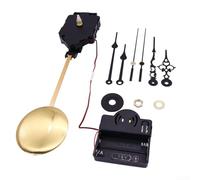 Mecanismo de movimiento de reloj con péndulo de barrido y caja de música, kit de reparación de reloj de pared DIY, movimiento de cuarzo de metal para cuadro sin marco de punto de cruz, dorado, 17 mm