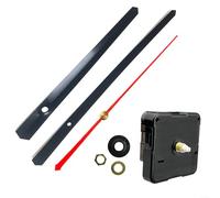 Mecanismo de movimiento de reloj de cuarzo para relojes de pared grandes de 35 a 40 cm, piezas de repuesto con eje de alto par y juego completo de mano para reparación de relojes de pared (rojo)