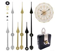 Mecanismo de movimiento de reloj de cuarzo silencioso diseñado para relojes de pared de 0 a 60 cm, reparación de bricolaje, salida de alto par compatible con rango de grosor de panel de 5 mm a 8 mm