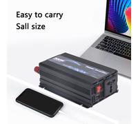 Mecanismo de protección integral. Inversor de potencia de 300 W. Salida de onda sinusoidal pura de 12 V a 220 V con carga rápida. Puertos USB