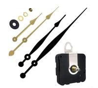 Mecanismo de reloj de cuarzo de alto par con kit de movimiento de eje largo, motor de reparación de reloj de pared y juego de manos, piezas de repuesto para paneles de 45-50 cm, hogar completo (dorado