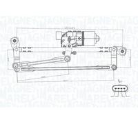 Mecanismo del limpiaparabrisas delante 064351737010 MAGNETI MARELLI para SEAT VW