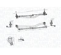 Mecanismo del limpiaparabrisas delante 085570787010 MAGNETI MARELLI para BMW 3