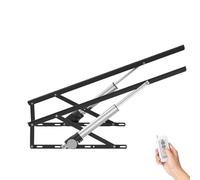 Mecanismo eléctrico de elevación de cama, capacidad de carga de 600 kg, kit de elevación hidráulica con resorte para armario de almacenamiento y sofá, juego de 2 piezas, color negro, 1,1 m