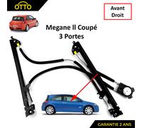 Mecanismo Elevalunas Eléctrico Delantero Derecho Pinzas Para Mégane 2 Corta - 3)