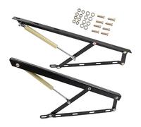 Mecanismo hidráulico de elevación de cama resistente, kit de almacenamiento de resorte de gas para sofá y cama, 1 par 7 (negro 100 cm), sistema de soporte de elevación plegable