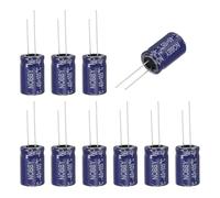 MECCANIXITY 10 condensadores electrolíticos no polarizados de 15uF 100 V, 13 x 21 mm, no polarizados, para altavoz de agudos de audio, amplificador divisor de frecuencia, color azul